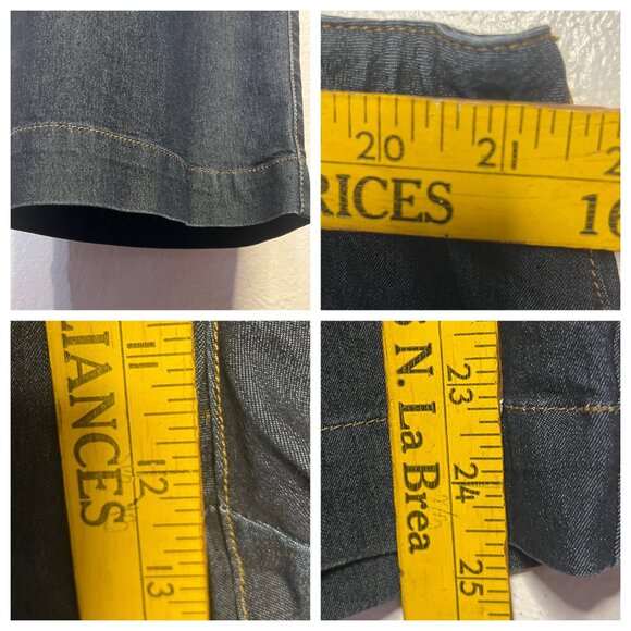 Liz Claiborne Audra 20W Dark Blue Denim Straight Leg Pants Comfortable Quality - Picture 10 of 16